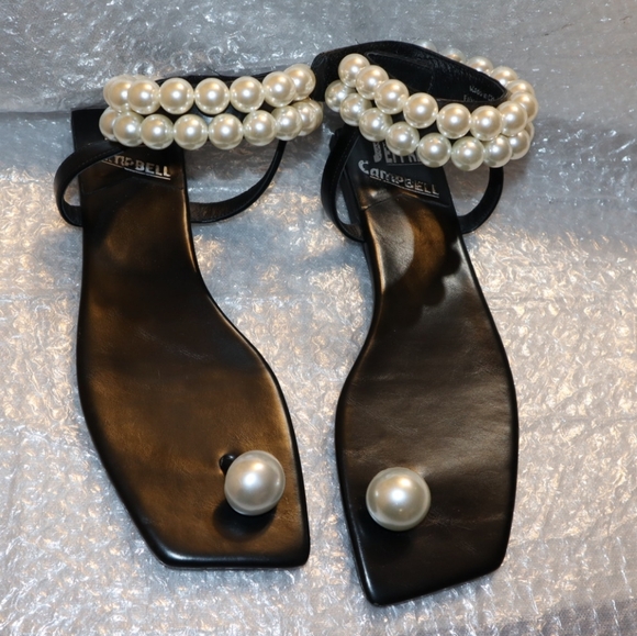 Jeffrey Campbell Chateau Sandals Black Size 9 - Picture 6 of 11